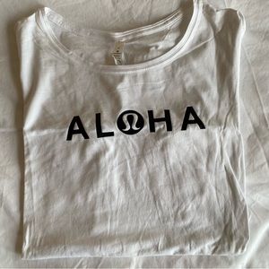 Lululemon RARE Aloha Love Crew T-Shirt from Hawaii in White
